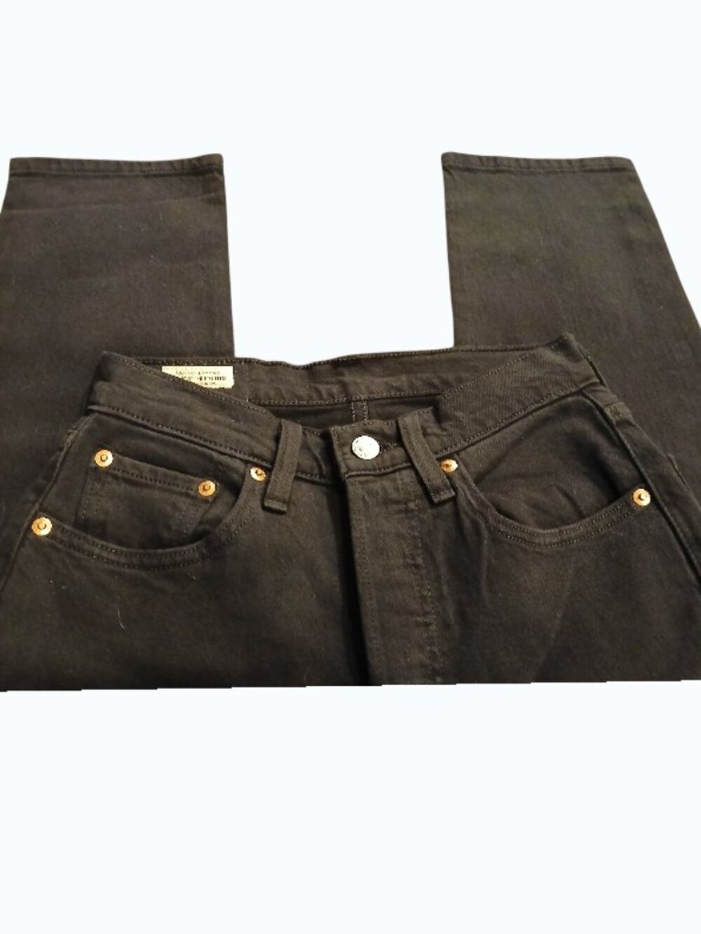 LEVI'S PREMIUM Black Jeans Stretch Straight Leg High Waist - EUC - Picture 3 of 14